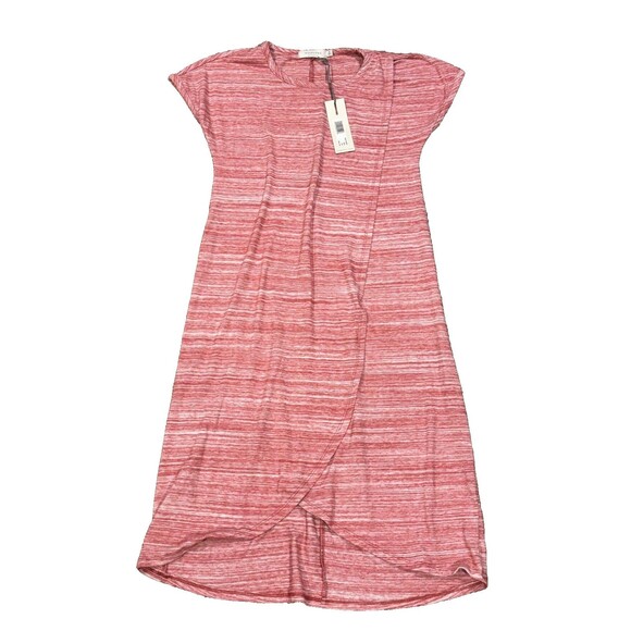 NEW Mododoc Women's  Printed SS Crossover Dress  XS Red Space Dyed - Picture 1 of 8